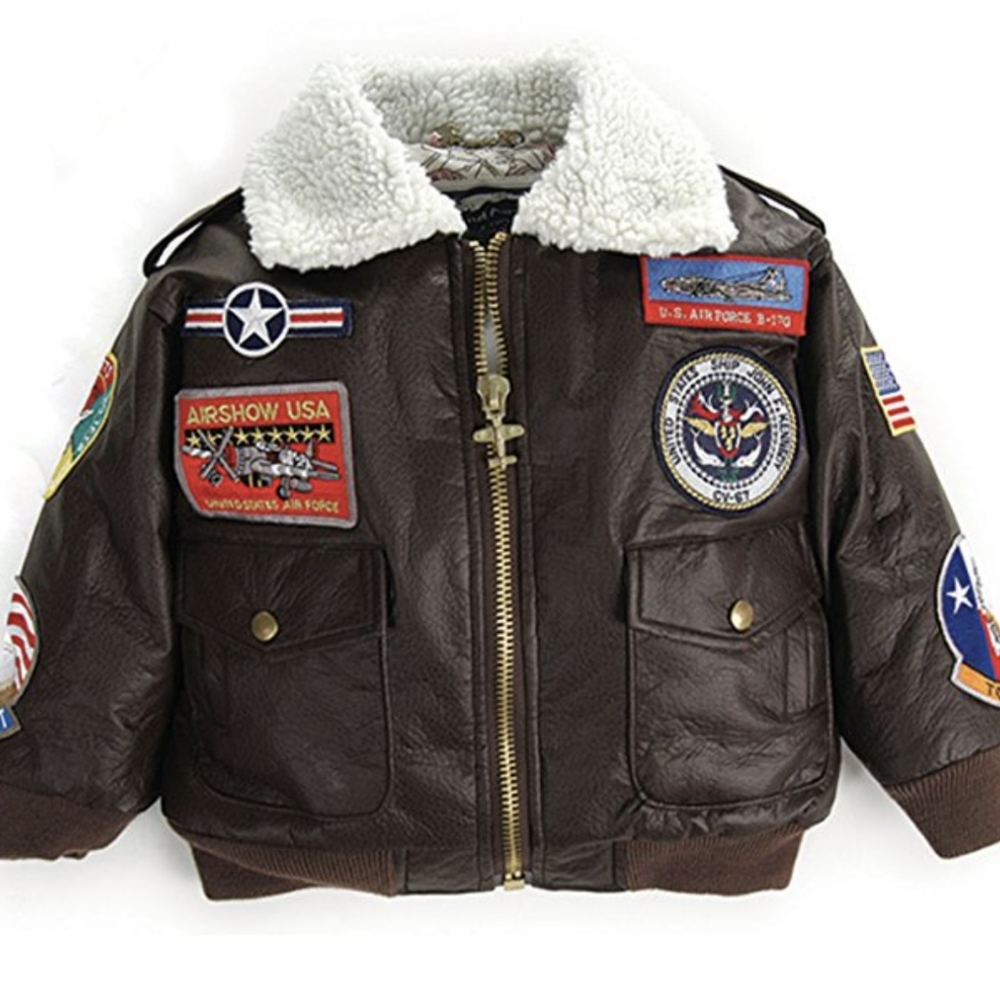 Up And Away USAF Type A-2 Junior Bomber Jacket Size Youth L / 4T